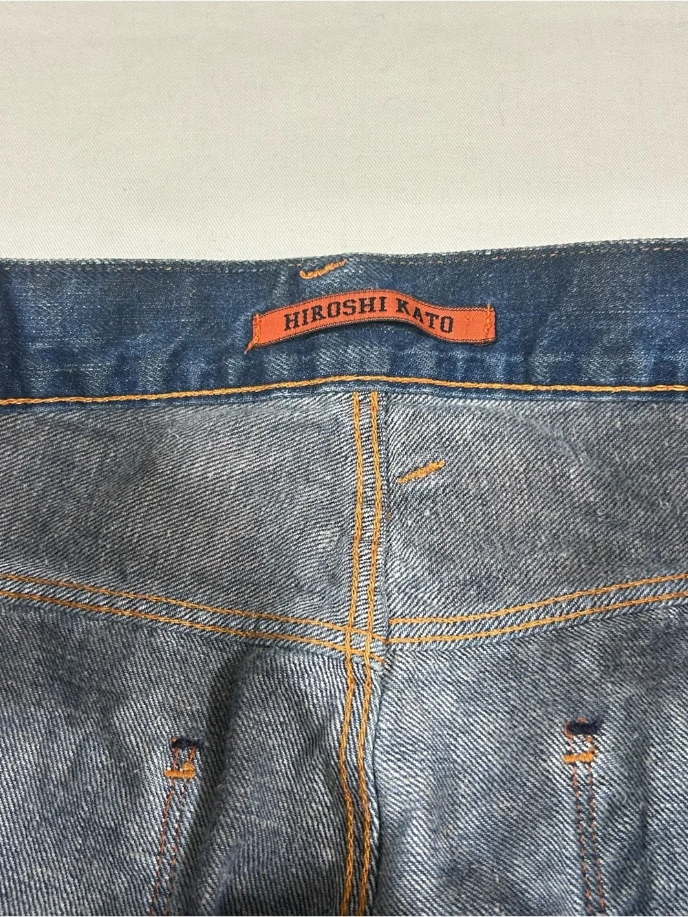 Vintage Hiroshi Kato Men’s Sz 33x31 Slouch Fit Straight Leg Tarnish Blue Y2K USA